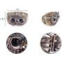 Alilang Owl Face Bracelet Antique Bird Crystal Rhinestone Costume Cuff Bangle