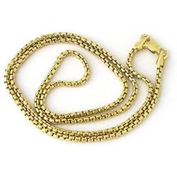 Pori Jewelers 14K Gold 1.8MM, 2.5MM, or 3.5MM Round Box Chain Necklace - Multiple Lengths Available- Yellow or White Gold- For Men and Women