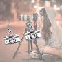 Photographer Gift Camera Infinity Love Charm Y Necklace Travel Jewelry Photography Gifts (Camera earring)