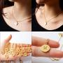 Osemind Zodiac Necklace, Silver 18K Gold Horoscope Necklace Astrology Constellation Necklace for Women Girls Zodiac Jewelry Gifts 2Pcs