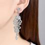 mecresh Gold/Silver Rhinestone Chandelier Wedding Bridal Dangle Earrings