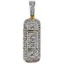 TOPGRILLZ 14K Gold Plated Iced Out CZ Hollow Xanax Pill Bar Pendant Necklace with 24” Rope Chain TOPGRILLZ 14K Gold Plated Iced Out CZ Hollow Xanax Pill Bar Pendant Necklace with 24” Rope Chain