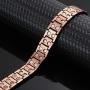 Mens Copper Bracelets 8.5'' Link Adjustable Black Pure Copper with Double Raw 3000Gauss Magnets Pain Relief for Arthritis and Carpal Tunnel Migraines Tennis Elbow