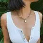 Krun Lock Necklace Y Pendant Simple Cute Heart Necklaces Long 3 Multilayer Chain Fashion Jewelry Women Girls Gift for Her