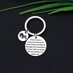 CYTING Sloth Lover Gift Sloths Love Enjoying Lifes Many Splendours and Taking It Easy Sloth Keychain Animal Jewelry Encouragement Gift for Family Friends