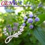 CENWA Outlander Inspired Jewelry Double Scottish Thistle Brooch Pin Sassenach Scottish Outlander Gift Scottish Brooch