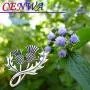 CENWA Outlander Inspired Jewelry Double Scottish Thistle Brooch Pin Sassenach Scottish Outlander Gift Scottish Brooch CENWA Outlander Inspired Jewelry Double Scottish Thistle Brooch Pin Sassenach Scottish Outlander Gift Scottish Brooch