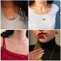 RINHOO Birth Year Number Pendant Necklace Stainless Steel Gold Number Birthday Necklace Chain Jewelry for Women Girl