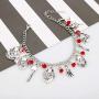 Jason Mask Charm Bracelet Horror Scary Movie Bracelet Ghost Halloween Jewelry Gift Silver