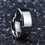 King Will 4mm/6mm/8mm Stainless Steel Ring Polished Plain Beveled Edge Wedding Band Laser Etched I Love You King Will 4mm/6mm/8mm Stainless Steel Ring Polished Plain Beveled Edge Wedding Band Laser Etched I Love You