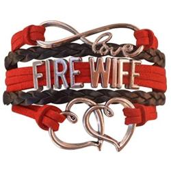 Firefighters Wife Gift, Fire Wife Bracelet, Proud Firefighters Wife Charm Bracelet - Makes Perfect Wife Gifts