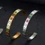 INRENG Mens Womens Stainless Steel Creative Mahjong Cuff Bangle Bracelet Lucky Mah Jong Mah-Jongg Personalized Jewelry INRENG Mens Womens Stainless Steel Creative Mahjong Cuff Bangle Bracelet Lucky Mah Jong Mah-Jongg Personalized Jewelry