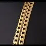 CrazyPiercing 18K Gold Plated Necklace, Men Jewelry 10MM Wide Hip Hop Turnover Chain Necklace, Stainless Steel 19'' - 24'' CrazyPiercing 18K Gold Plated Necklace, Men Jewelry 10MM Wide Hip Hop Turnover Chain Necklace, Stainless Steel 19'' - 24''