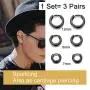 ChainsPro Huggie Hoop Earrings Pack Women or Men, 8/10/12/14/16 mm, Cartilage/Helix/Conch Piercing, Stainless Steel/18K Gold Plated/Black (Send Gift Box)