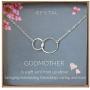 EFYTAL Godmother Gifts From Godchild Sterling Silver Interlocking Circle Necklace Proposal Gift For Girl Baptism