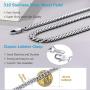 PROSTEEL Stainless Steel Cuban Chain Necklace, Silver/Gold/Black Tone, Nickel-Free, Hypoallergenic Necklace, W: 4.8mm-14mm, L: 14inch-30inch, Come Gift Box