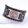 VASSAGO Vintage Wicca Odin’s Symbol of Warriors Valknut Viking Runes Charm Belt Buckle Bracelet