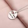KUIYAI Sweet Mama Bear Round Pendant Necklace for Mother Grandma