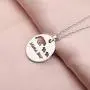 KUIYAI Sweet Mama Bear Round Pendant Necklace for Mother Grandma