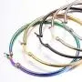 HOUSWEETY 5 Pairs 5 Colors Stainless Steel Smooth Simple Hoop Earrings (Dia.10mm) HOUSWEETY 5 Pairs 5 Colors Stainless Steel Smooth Simple Hoop Earrings (Dia.10mm)