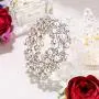 EVER FAITH Crystal Cream Simulated Pearl 1920s Style Leaf Stretch Bracelet Clear EVER FAITH Crystal Cream Simulated Pearl 1920s Style Leaf Stretch Bracelet Clear
