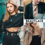 beautlace Double Triangle Necklaces Silver/18K Gold/Black Gun Plated Geometric Minimalist Pendant Jewelry for Men and Women KP0105