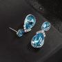Swarovski Crystal Teardrop Dangle Earrings for Women 14K Gold Plated Hypoallergenic Drop Stud Earrings