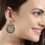 Efulgenz Boho Vintage Antique Gypsy Tribal Crystal Kundan Indian Oxidized Silver Chandbali Dangle Earrings Jewelry Efulgenz Boho Vintage Antique Gypsy Tribal Crystal Kundan Indian Oxidized Silver Chandbali Dangle Earrings Jewelry