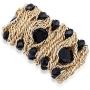 HANTON Crystal Beads Choker Necklace for Girls & Women Strands Chunky Bib Statement Necklace(Bracelet Set) Jewelry Set 3 Colors