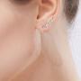 JZMSJF Serotonin Climber Earring 925 Sterling Silver Molecule Earrings Neurotransmitter Chemistry Science Jewelry for Women Girls Teens