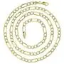 14k Two Tone Gold Hollow 2mm-10mm White Pave Figaro Chain with Lobster Claw Clasp | Italian Gold Necklaces | Gold Figaro Necklaces for Men and Women 14k Two Tone Gold Hollow 2mm-10mm White Pave Figaro Chain with Lobster Claw Clasp | Italian Gold Necklaces | Gold Figaro Necklaces for Men and Women