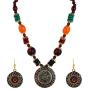 YouBella Jewellery Bollywood Ethnic Tribal Beads Traditional Indian Necklace Set with Earrings for Women