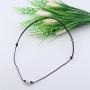 Single Pearl Choker Necklace can be Adjustable Leather Cord One Bead Jewelry for Women Handmade