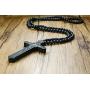 Mealguet Jewelry Wooden Large Big Wood Bead Religious Catholic Crucifix Rosary Cross Pendant Necklace for Men,First Communion Gift Inspirational Cross for Prayer