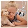 Dog Necklace for Women 925 Sterling Silver Puppy Dog Heart Pendant Necklace Cute Animal Jewelry for Birthday Christmas Gifts