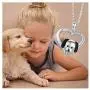 Dog Necklace for Women 925 Sterling Silver Puppy Dog Heart Pendant Necklace Cute Animal Jewelry for Birthday Christmas Gifts