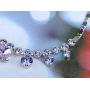 Alilang Womens Swarovski Crystal Purple Hibiscus Flower Drop Earring Necklace Statement Jewelry Set