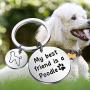 PENQI Poodle Jewelry Poodle Lover Gift My Best Friend is a Poodle Keychain Dog Lover Jewelry for Poodle Owner Poodle Mom or Dad