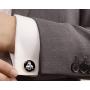 Kooer Classic Wedding Cufflinks Personalized Star Cuff Links Jewelry Gift for Groom Best Man Groomsman Bridesman