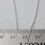 FashionJunkie4Life Italian 925 Sterling Silver 1.5mm Ball Bead Chain Necklace - 16, 18, 20, 22, 24, 30''