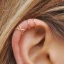 Dtja Sterling Silver Ear Cuff Wrap Earrings for Non Piercing Cartilage Clip on Helix Minimalist Womens Girls Love Knot Gold Hoops Adjustable Jewelry Unisex