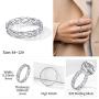 ChicSilver 925 Sterling Silver Celtic Knot Eternity Wedding Band for Women, 4 mm Wide, Size 4-12 (with Gift Box)