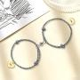 Personalized Magnetic Attract Couples Bracelets, Custom Rope Braided Mutual Magnetic Bracelets for Him and Her 2 PCS
