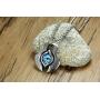 MPRAINBOW Mens Stainless Steel Greek Blue Dragon Evil Eye Axe Casting Dog Tag Pendant Amulet Necklace
