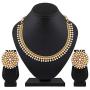 Aheli Bollywood Fashion Faux Stone Wedding Necklace Earrings Indian Fashion Jewelry Set for Women
