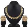 Aheli Bollywood Fashion Faux Stone Wedding Necklace Earrings Indian Fashion Jewelry Set for Women