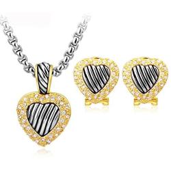 UNY New Brands Fashion Heart Women Jewelry Sets, Austrian Crystal,Necklace Jewelry Sets Best Gifts