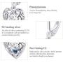 ECOLVANT 925 Sterling Silver Earrings Infinity Love Heart Drop Dangle Earrings White Gold Plated Cubic Zirconia Leverback Earrings for Women Girls Birthday Party Fashion Hypoallergenic Silver Earrings