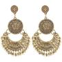 BaubleStar Vintage Antique Silver Dangle Chandelier Earrings Beaded Tassel Earring for Women Girls