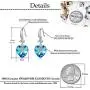 Swarovski Crystal Hollow Heart Drop Dangle Earrings for Women Fashion 14K Gold Plated Hypoallergenic Jewelry